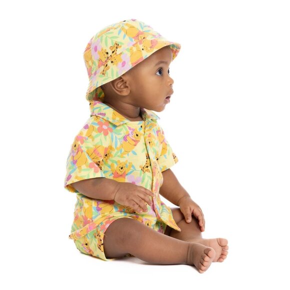 Winnie the Pooh Baby Boys Resort Short Set with Matching Hat, 3-Piece, Size 6/9M - Picture 5 of 6
